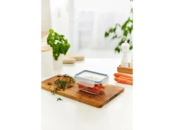 Rotho Kühlschrankdose Clic & Lock Glas 0,5 l Horizontblau