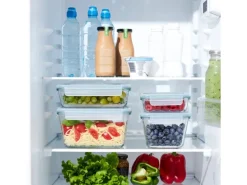 Rotho Kühlschrankdose Nala mit Kunststoffdeckel Glas 2 l Mistletoe Green