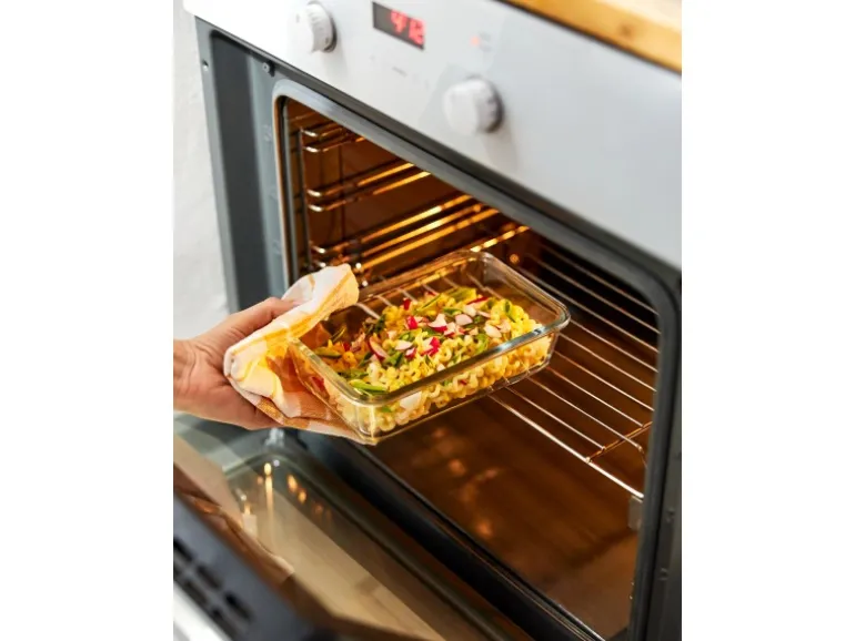 Rotho Kühlschrankdose Nala mit Kunststoffdeckel Glas 1,1 l Mistletoe Green