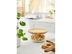 Rotho Kühlschrankdose Nala mit Bambusdeckel Glas Rund 1 l