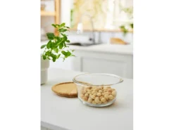 Rotho Kühlschrankdose Nala mit Bambusdeckel Glas Rund 1 l