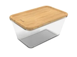 Rotho Kühlschrankdose Nala mit Bambusdeckel Glas 2 l