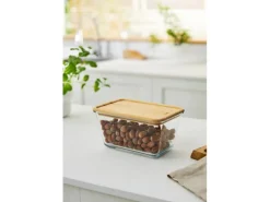 Rotho Kühlschrankdose Nala mit Bambusdeckel Glas 2 l