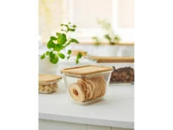 Rotho Kühlschrankdose Nala mit Bambusdeckel Glas 2 l