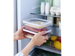 Rotho Kühlschrankorganizer-Set Loft 0,85 l Weiß 2-teilig