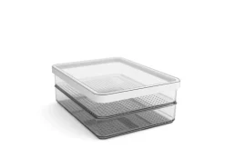 Rotho Kühlschrankorganizer-Set Loft 0,85 l Weiß 2-teilig