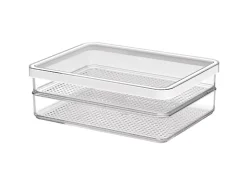 Rotho Kühlschrankorganizer-Set Loft 0,85 l Weiß 2-teilig