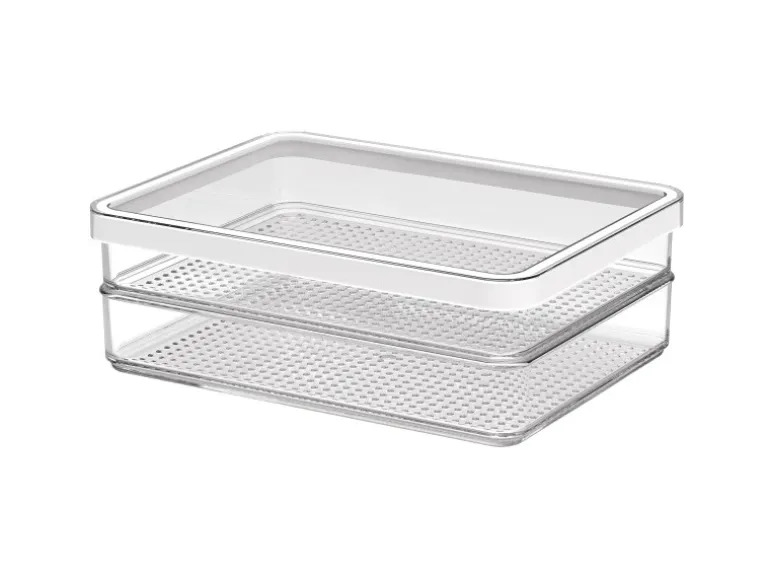 Rotho Kühlschrankorganizer-Set Loft 0,85 l Weiß 2-teilig