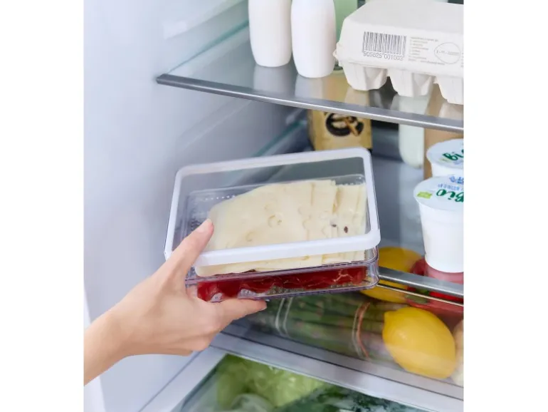 Rotho Kühlschrankorganizer-Set Loft 0,85 l Weiß 2-teilig