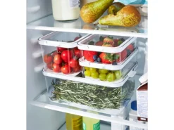 Rotho Kühlschrankorganizer-Set Cauma Transparent 4-teilig