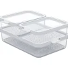 Rotho Kühlschrankorganizer-Set Cauma 2 x 1,2 l/2,6 l Transparent 3-teilig
