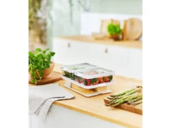 Rotho Kühlschrankorganizer-Set Cauma 2 x 1,2 l/2,6 l Transparent 3-teilig