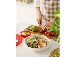 Rotho Mikrowellenteller XL Clever 1,2 l Papaya