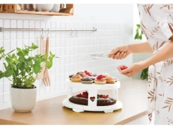 Rotho Tortenglocke mit Trays Fresh XL 26 cm Weiß-Transparent