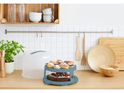 Rotho Tortenglocke mit Trays Fresh XL 26 cm Horizontblau