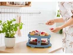 Rotho Tortenglocke mit Trays Fresh XL 26 cm Horizontblau