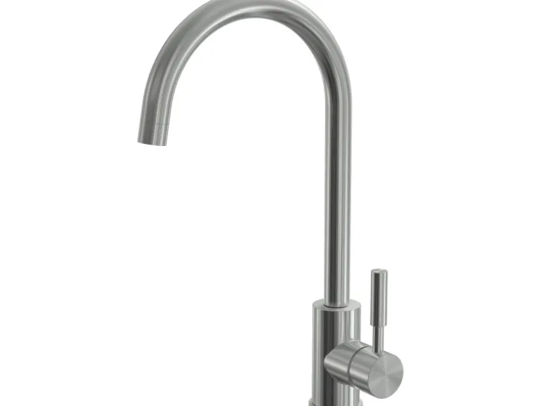 Sanicomfort Küchenarmatur Virginia Edelstahl gebürstet mit Schwenkarm