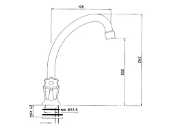 Sanitop-Wingenroth Zweigriff-Küchenarmatur Standard Plus Spüle Niederdruck