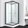 Sanotechnik Komplettdusche Eck Uni 2 Schwarz