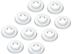 Scharnierrosette Ø 18 mm Weiß 10 Stück