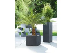 Scheurich Pflanzgefäß C-Cube 240 28,5 cm x  28,5 cm Stony Grey