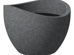 Scheurich Pflanzgefäß Wave Globe Ø 30 cm Schwarz-Granit