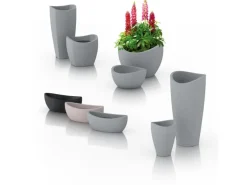 Scheurich Pflanzgefäß Wave Globe Ø 50 cm Stony-Grey