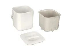 Schöner Wohnen Abfallsammler Cindy mit Sieb 3 l Beige