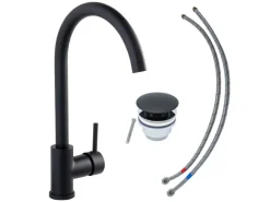 Schöner Wohnen Hohe Waschtischarmatur Cantis Wassersparend Mattschwarz