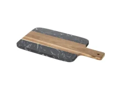 Schöner Wohnen Schneidbrett Atami Marmor und Akazienholz Schwarz-Braun