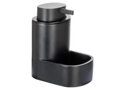 Schöner Wohnen Seifenspender Shila mit Schwammhalter Schwarz