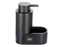 Schöner Wohnen Seifenspender Shila mit Schwammhalter Schwarz