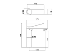 Schöner Wohnen Waschtischarmatur Viola Auslaufhöhe 13,5 cm Mattschwarz