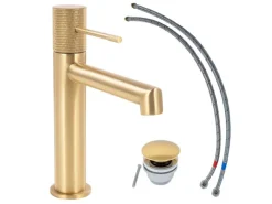 Schöner Wohnen Waschtischarmatur Kadia Auslaufhöhe 12,1 cm Mattgold