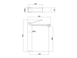 Schöner Wohnen Waschtischarmatur Viola Auslaufhöhe 24 cm Chrom