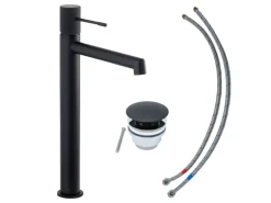 Schöner Wohnen Waschtischarmatur Kadia Auslaufhöhe 24,2 cm Mattschwarz