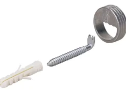 Schrankaufhänger Zinkdruckguss vernickelt mit Haken 2 Stück