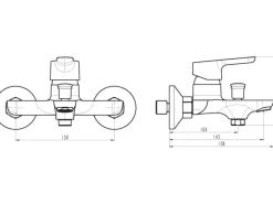 Schütte Badewannenarmatur Vico Chrom
