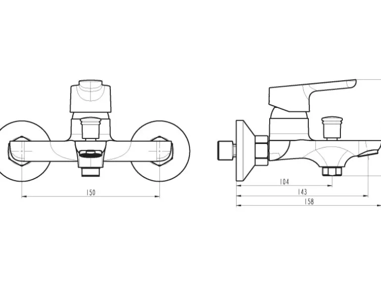 Schütte Badewannenarmatur Vico Chrom