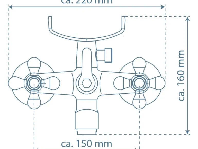 Schütte Badewannenarmatur Elk mit Garnitur Chrom
