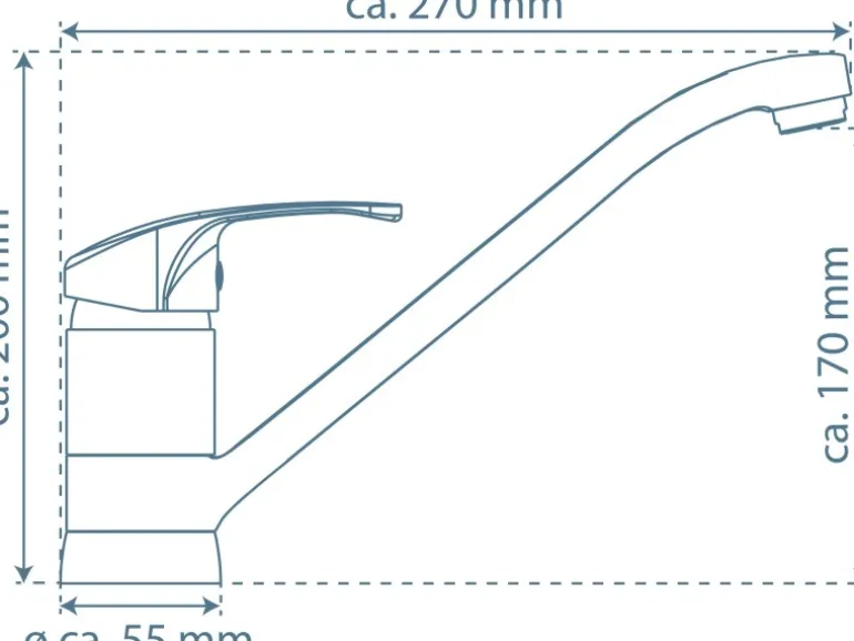 Schütte Design-Spültischarmatur Grande Chrom