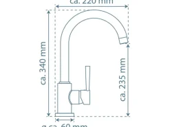 Schütte Design-Spültischarmatur Cornwall Niederdruck Edelstahl-Optik