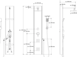Schütte Duschpaneel Tahiti Edelstahl