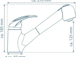 Schütte Küchenarmatur Albatros mit Geschirrbrause Chrom