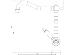 Schütte Küchenarmatur Old Style Verchromt