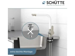 Schütte Küchenarmatur Rio Edelstahloptik-Weiß