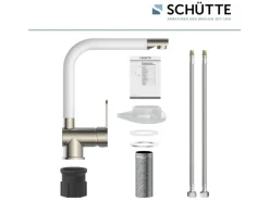 Schütte Küchenarmatur Rio Edelstahloptik-Weiß