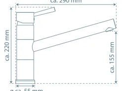 Schütte Küchenarmatur Unicorn Niederdruck Chrom