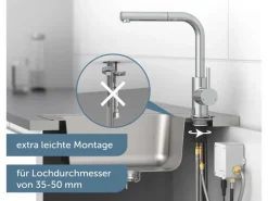 Schütte Sensor-Spültischarmatur Vital mit Herausziehbarem Auslauf Chrom