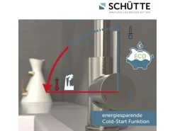 Schütte Sensor-Spültischarmatur Vital mit Herausziehbarem Auslauf Edelstahl
